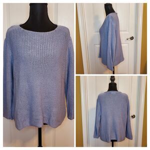 Habitat Periwinkle Boxy Beach Sweater Size SMALL